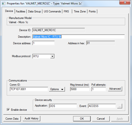 Micro1c EIE – Device Page Micro1c EIE – Device Page